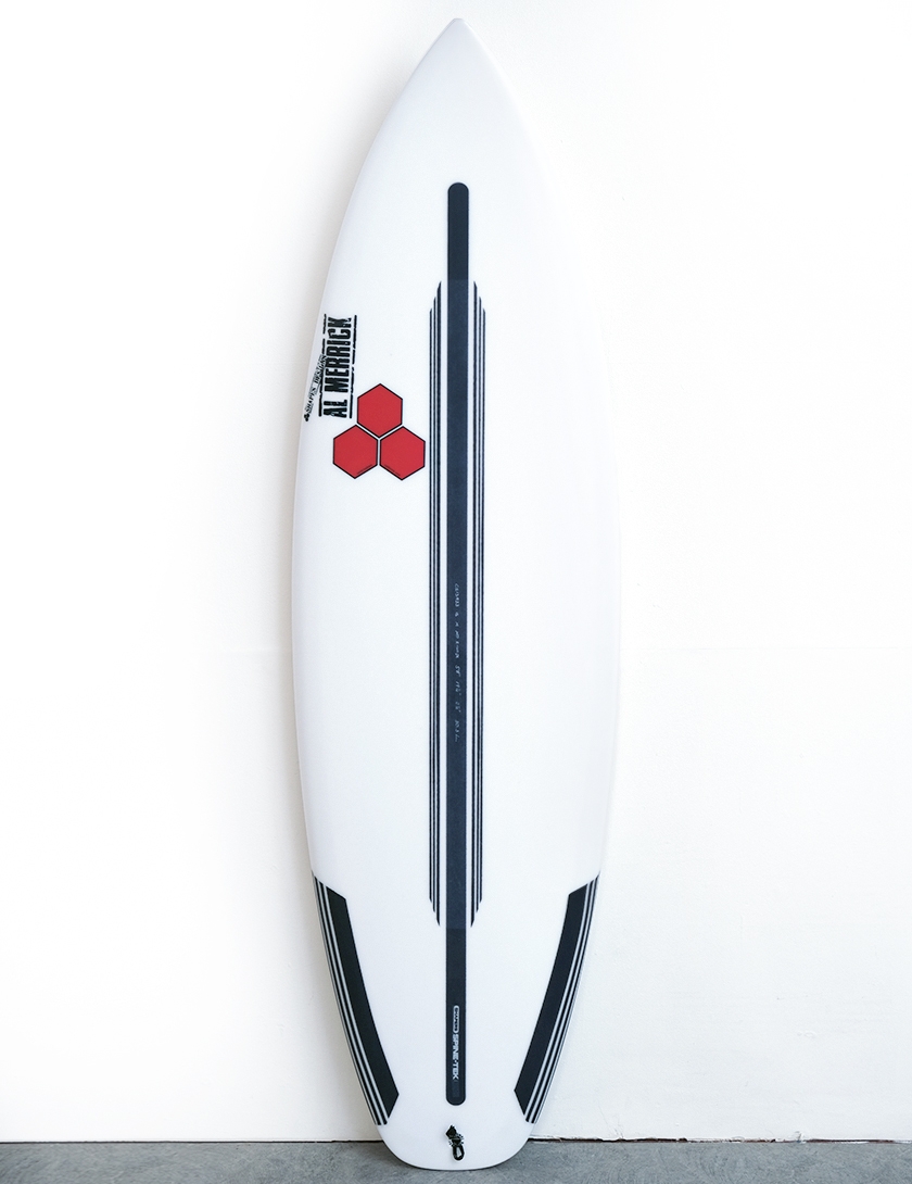 Channel Islands Rocket Wide Squash Tail surfboard Spine-Tek 6ft 2 FCS II -  White