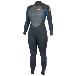 Alder Ladies Stealth Back Zip 4/3mm Wetsuit - Slate