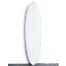 Channel Islands Mid Twin surfboard 7ft 2 Futures - White