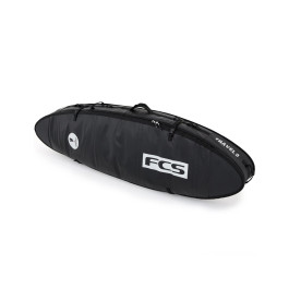 FCS Travel 3 All Purpose Surfboard Bag 12mm 6ft 7 - Black/Grey