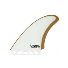 Futures Christenson Fibreglass Twin Fins - White/Brown