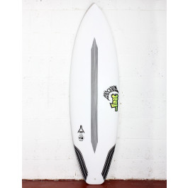 Lost Short Round Surfboard Carbon Wrap - White