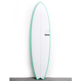 Torq Mod Fish surfboard 6ft 10 - Sea Green/Pinline/White Deck