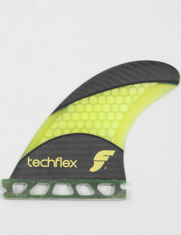 Future Fins Techflex F4 (Small) Tri fin set - Fluro Yellow