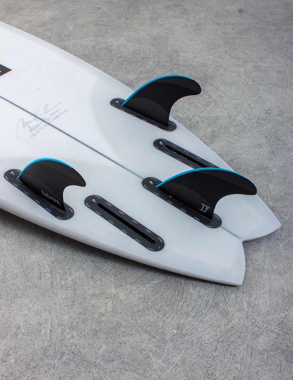 Futures John John Florence Techflex Tri Fins Small - Blue Tip