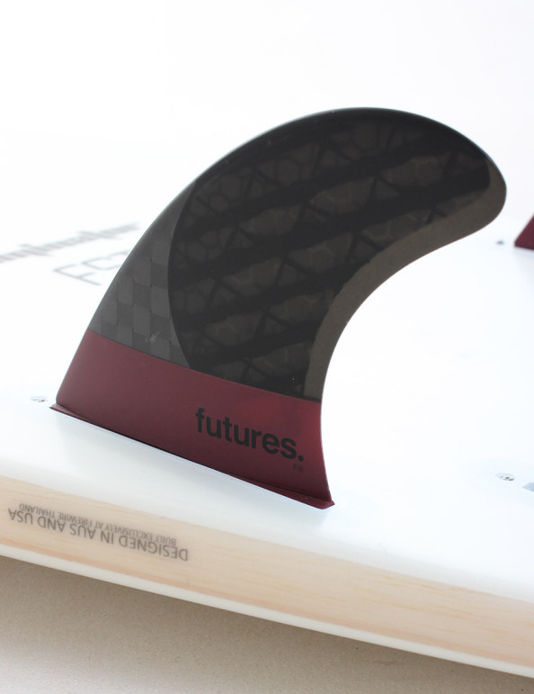 Futures F8 Blackstix Tri fin set Large - Violet/Carbon