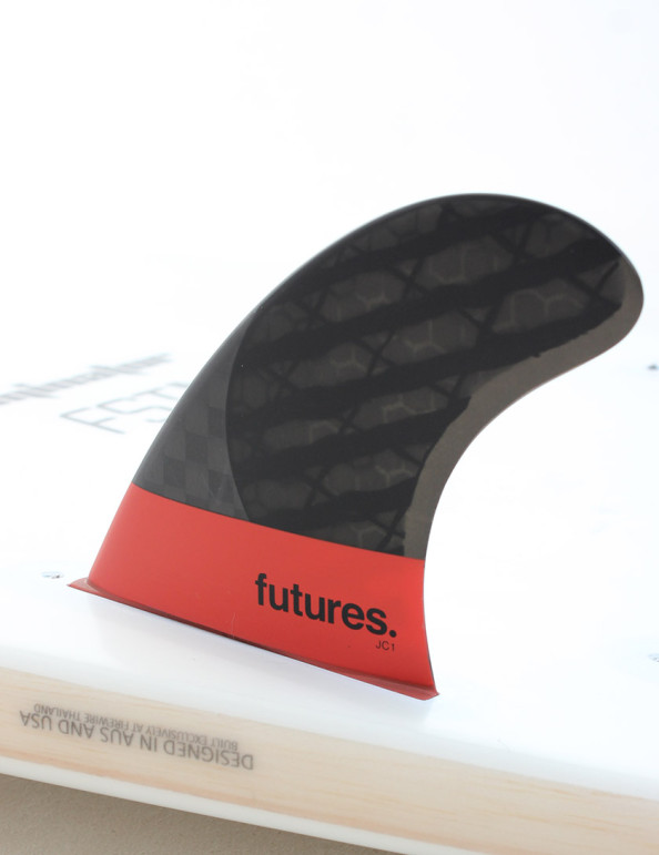 Future Fins JC1 Blackstix (Medium) Tri fin set - Red/Carbon