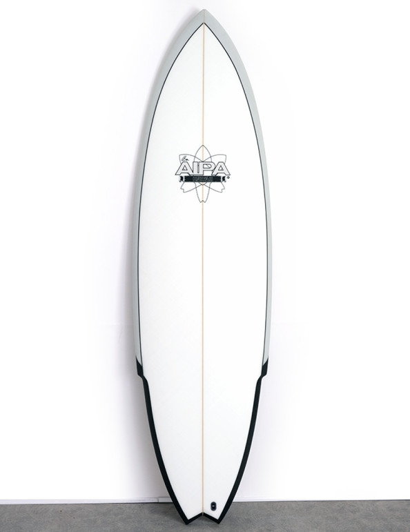 Aipa Big Boy Sting Fusion Surfboard 8ft 4 FCS II - Grey/White