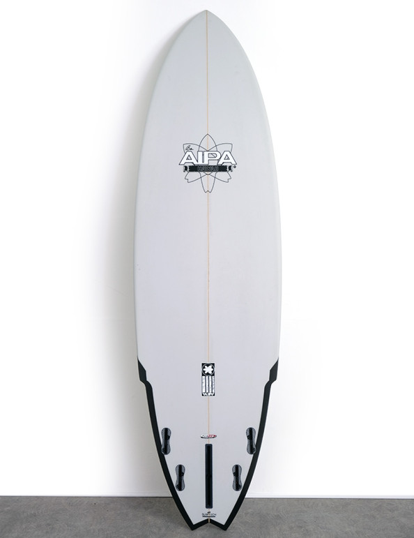 Aipa Big Boy Sting Fusion Surfboard 7ft 4 FCS II - Grey/White