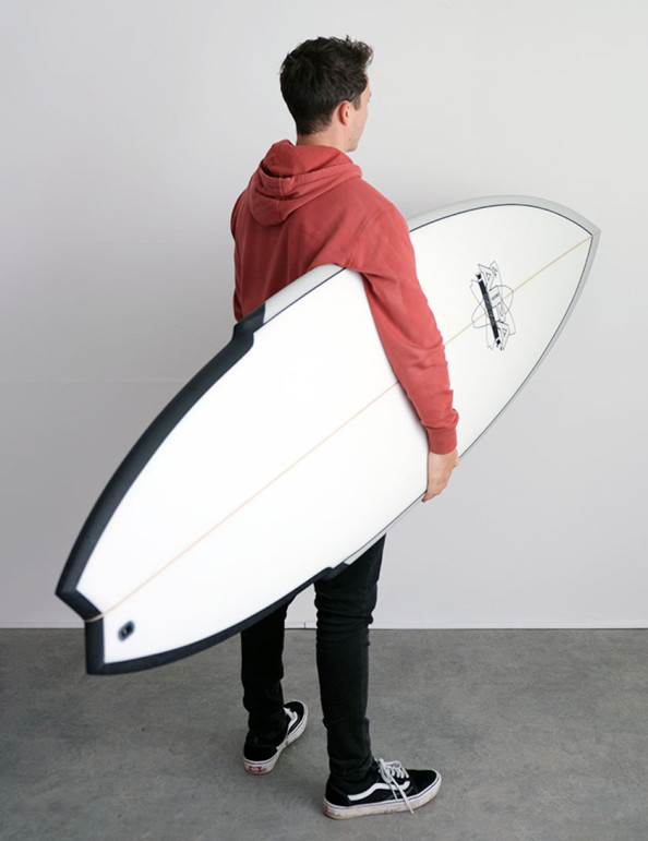 Aipa Big Boy Sting Fusion Surfboard 6ft 8 Futures - Grey/White