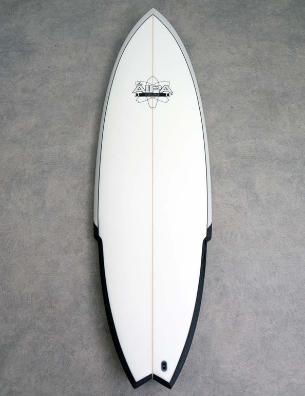 Aipa Big Boy Sting Fusion Surfboard 7ft 4 FCS II - Grey/White