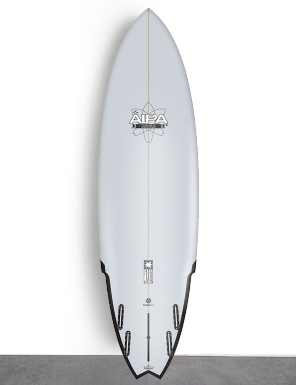 Aipa Big Boy Sting Fusion Surfboard 6ft 8 Futures - Grey/White