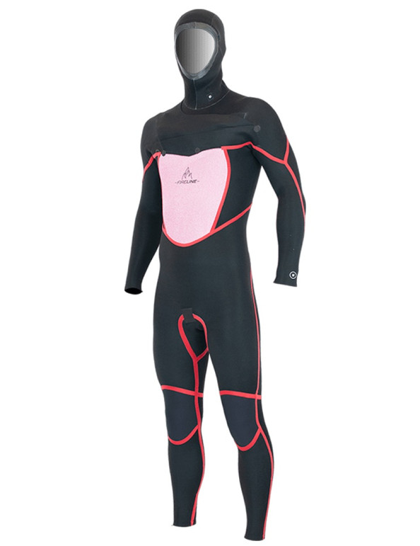 VALLAD 23HOODIE ネイビー Alder Junior Torch Chest Zip 5/4mm Hooded Wetsuit - Blue