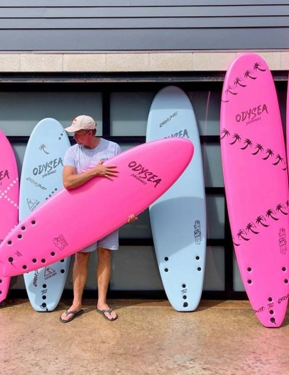 Catch Surf Odysea Skipper Quad Jamie O'Brien Soft Surfboard 6ft 0 - Hot Pink