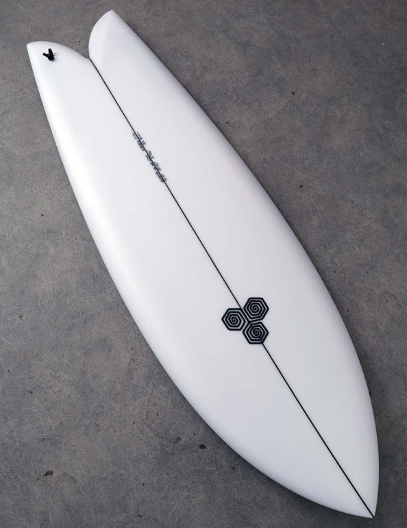 Channel Islands Feb's Fish surfboard 5ft 5 Futures - White