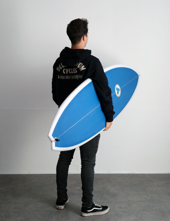 Channel Islands G Skate Surfboard 5ft 10 Futures - Blue Deck Spray