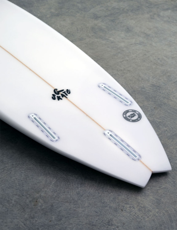 Channel Islands G Skate Surfboard 5ft 10 Futures - Blue Deck Spray