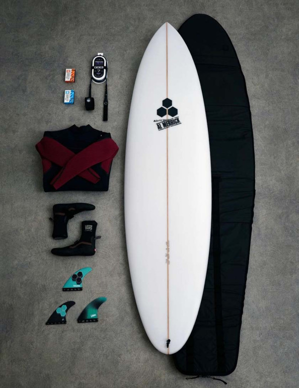 Channel Islands M23 Surfboard 7ft 10 Futures - Grey Deck Spray