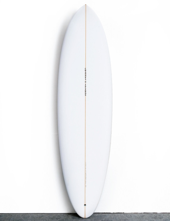 Channel Islands Mid Twin Surfboard 6ft 8 Futures - White