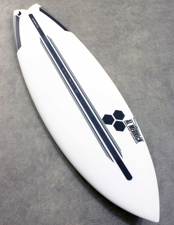 Channel Islands Rocket Wide Swallow surfboard Spine-Tek 5ft 9 FCS II - White