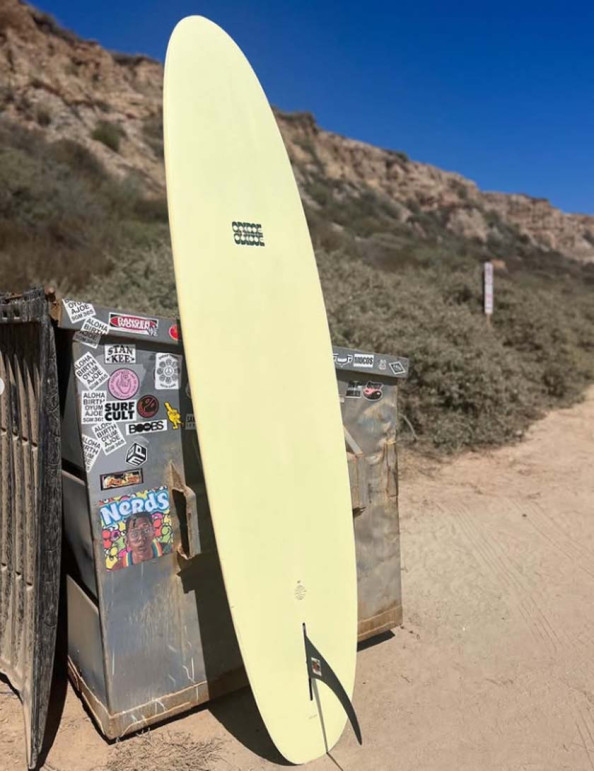 Crime Evolution Soft Top Longboard Surfboard 8ft 6 Single Fin