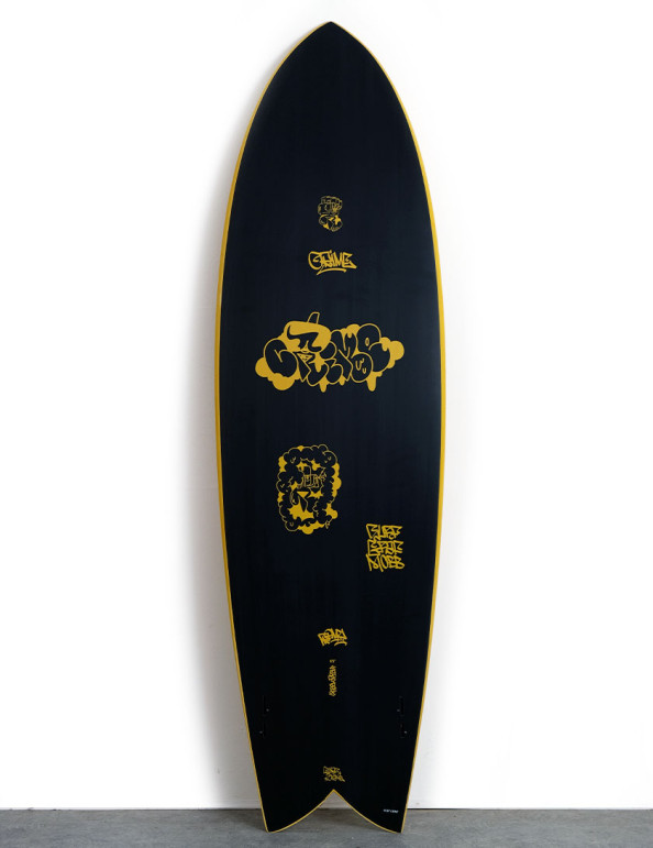 Crime Keel Fish Soft Top Surfboard 6ft 5 - Dijon/Black