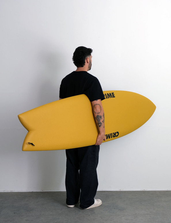Crime Keel Fish Soft Top Surfboard 6ft 5 - Dijon/Black