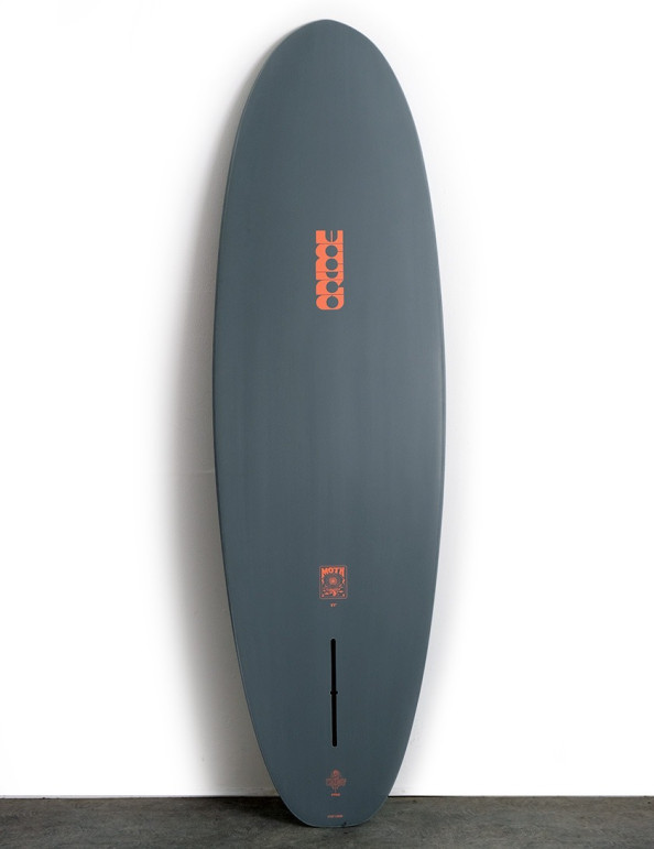 Crime Moth Soft Top Surfboard 7ft 4 Single Fin - Cool Grey