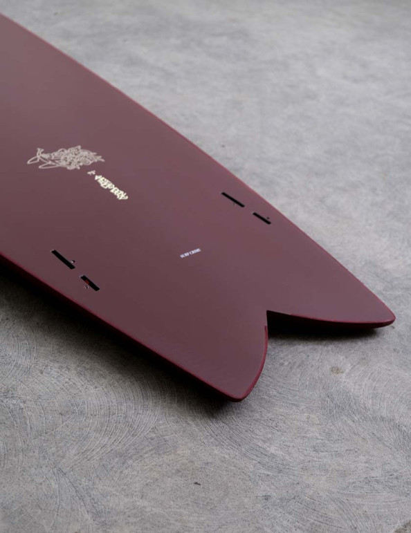 Crime Keel Long Fish Soft Top Surfboard 7ft 5 - Oxblood/Syndicate