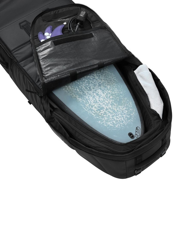DB Journey Triple Wheeled surfboard bag 10mm 6ft 6 - Black Out
