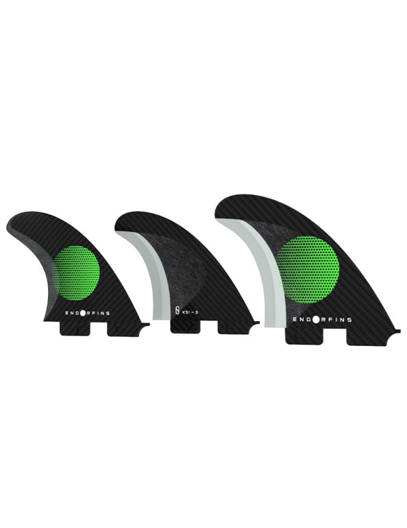 Endorfins Slater KS1 FCS II Tri Fins Small - Black/Green