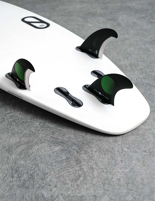 Endorfins Slater KS1 FCS II Tri Fins Small - Black/Green