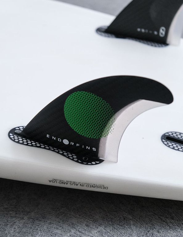 Endorfins Slater KS1 FCS II Tri Fins Small - Black/Green