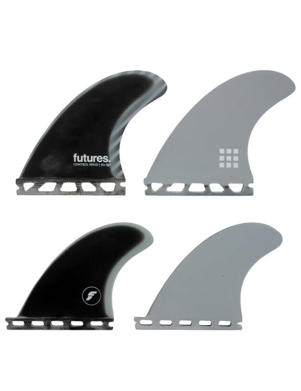 Futures Control Series EA Quad Fins Medium - Black/Grey