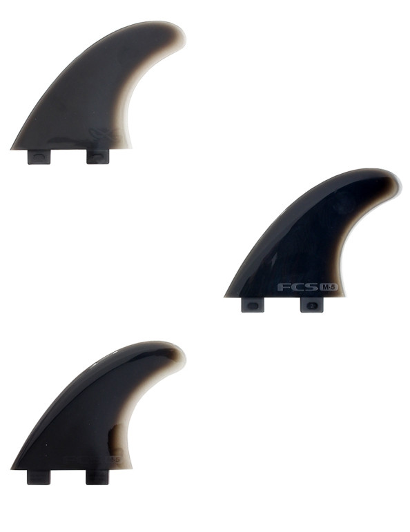 FCS M5 SoftFlex Tri Fins Medium - Smoke