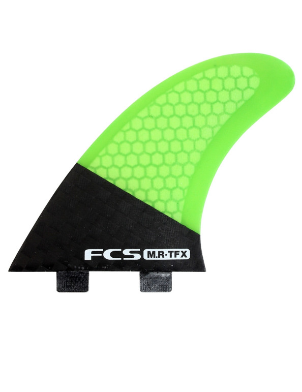 FCS MR TFX PC Carbon Twin + Stabilizer Fins X Large - Fluro Green