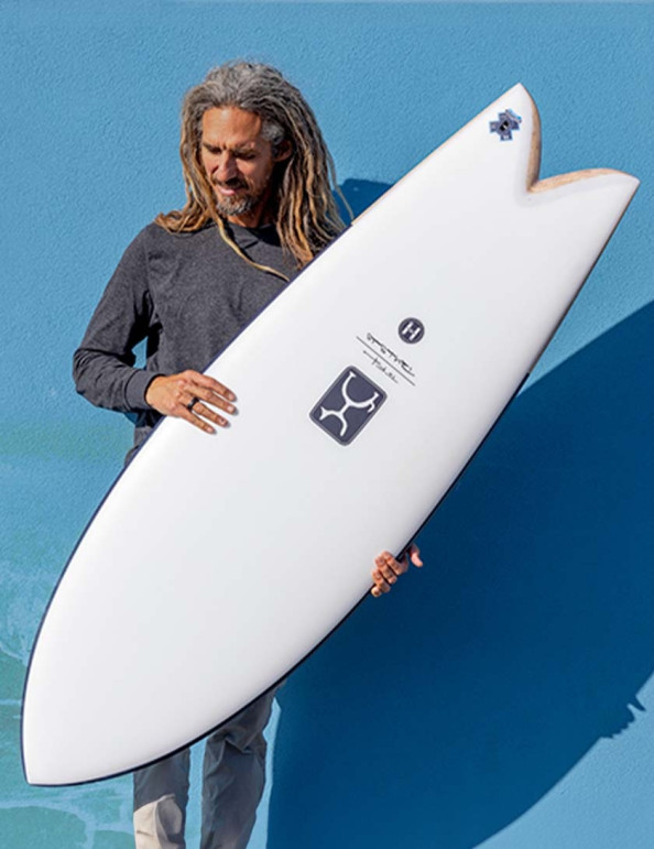 Firewire Helium Too Fish Surfboard 5ft 6 Futures - White