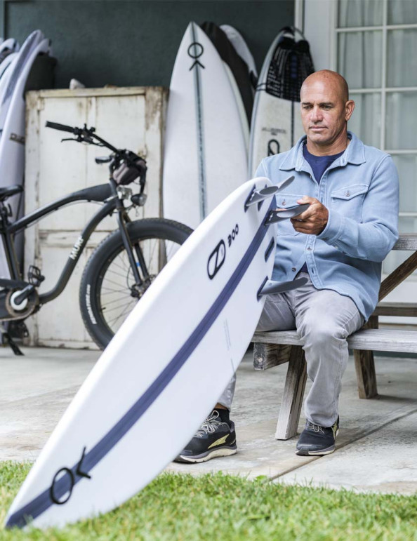 Endorfins Slater KSR Rake Futures Tri/Quad Fins Large - White