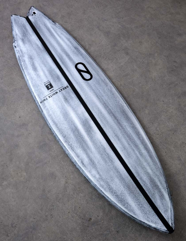 Slater Designs Volcanic Great White surfboard 5ft 6 - Futures