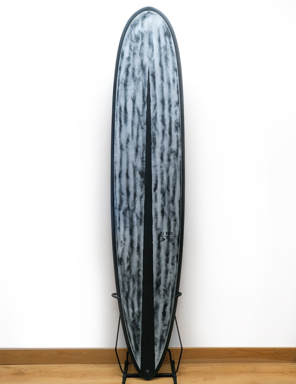 Firewire Thunderbolt Black Taylor Jensen TJ Pro Surfboard 9ft 0 FCS II -  Carbon/Brushed Grey Clear