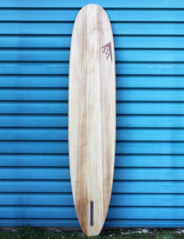 Firewire Timbertek Gem surfboard 9ft 8 Single Fin - Natural Wood