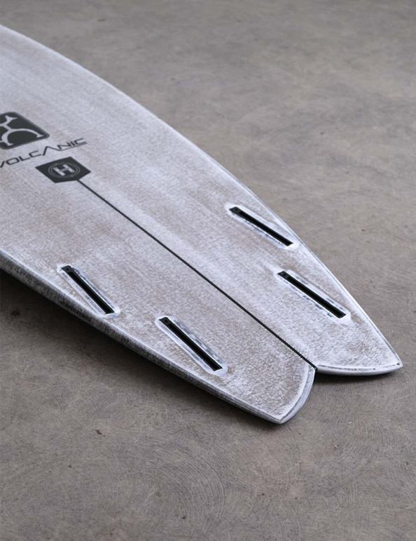 Firewire Volcanic Seaside & Beyond surfboard 7ft 4 Futures - White