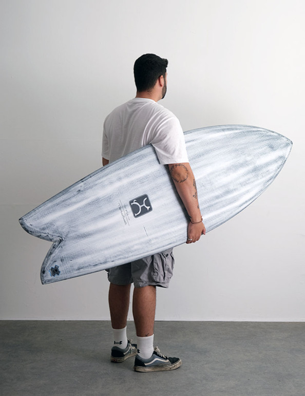 Firewire Volcanic Too Fish Surfboard 5ft 9 Futures - Grey