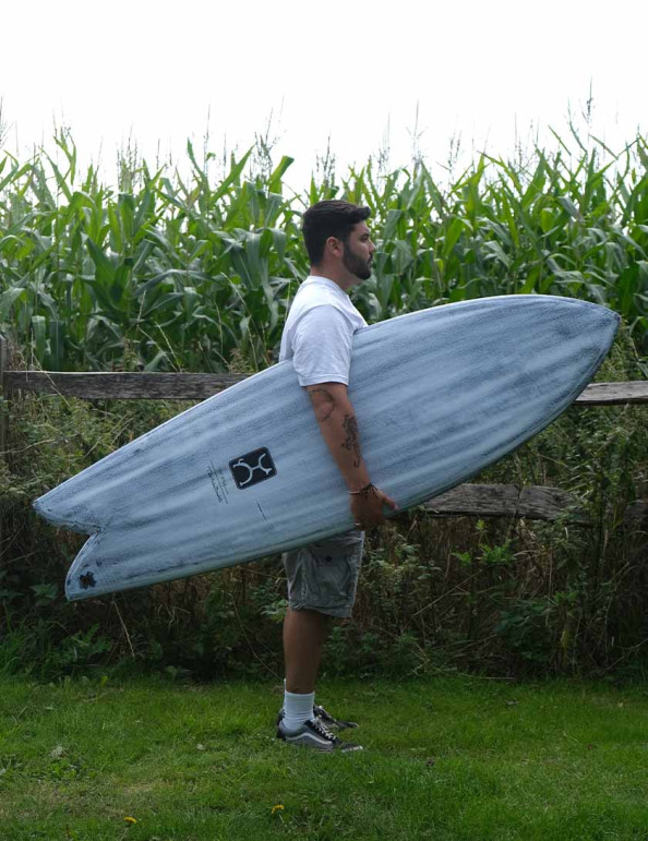 Firewire Volcanic Too Fish Surfboard 5ft 9 Futures - Grey