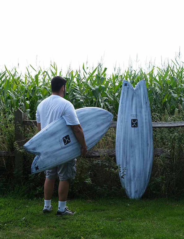 Firewire Volcanic Too Fish Surfboard 5ft 9 Futures - Grey