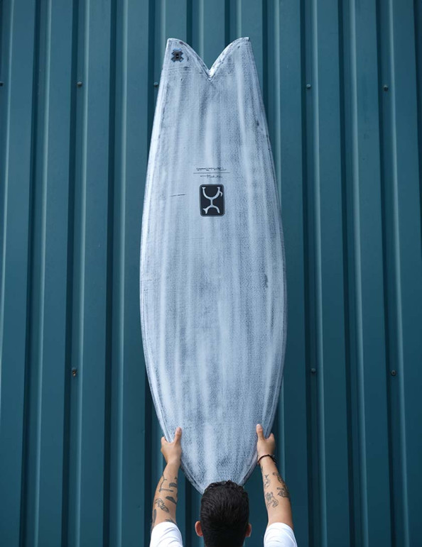 Firewire Volcanic Too Fish Surfboard 5ft 9 Futures - Grey