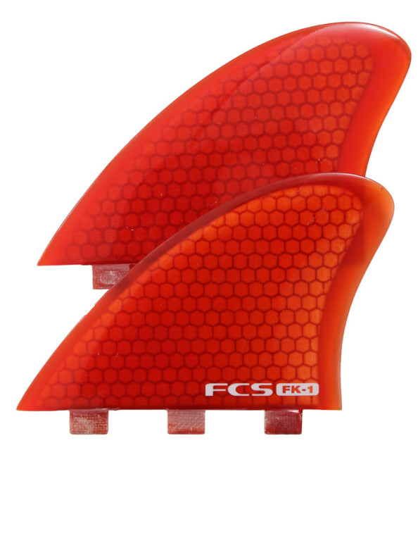 FCS FK-1 PC Fish Keel Twin Fins Large - Red