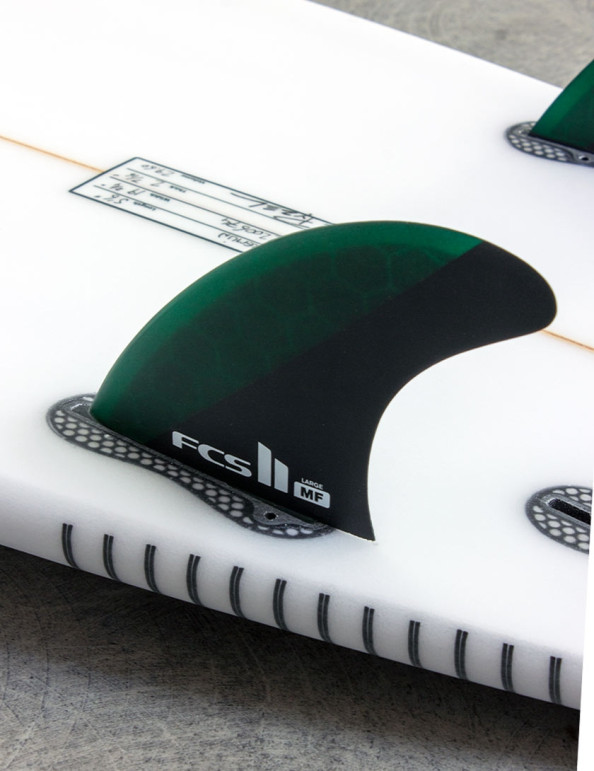 FCS II Mick Fanning PC Tri Fins Large - Black/Olive