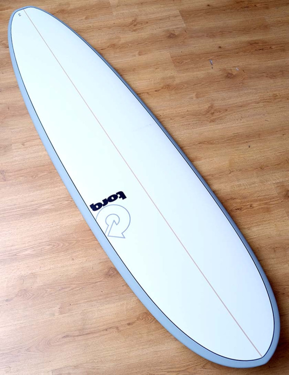Torq Mod Fun V+ surfboard 7ft 4 package - Grey/White/Pinline