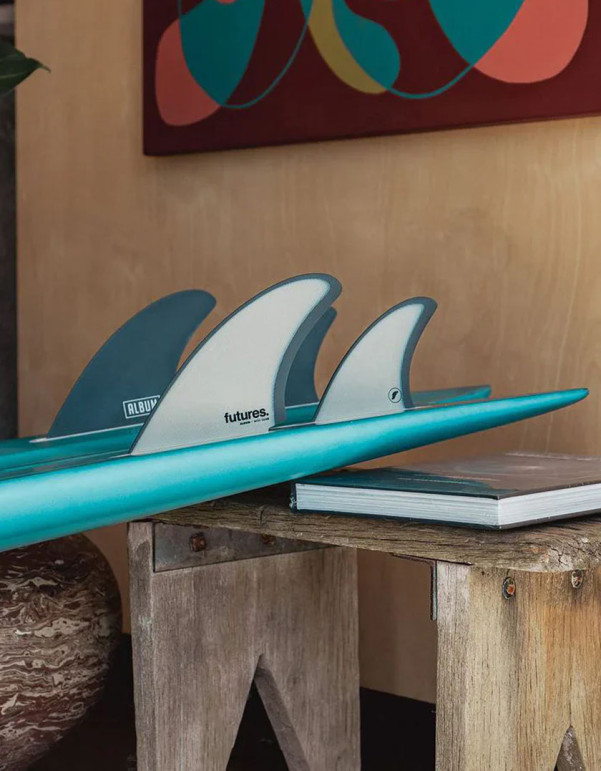 Futures Album Mod Fibreglass Quad fins - Blue/Grey